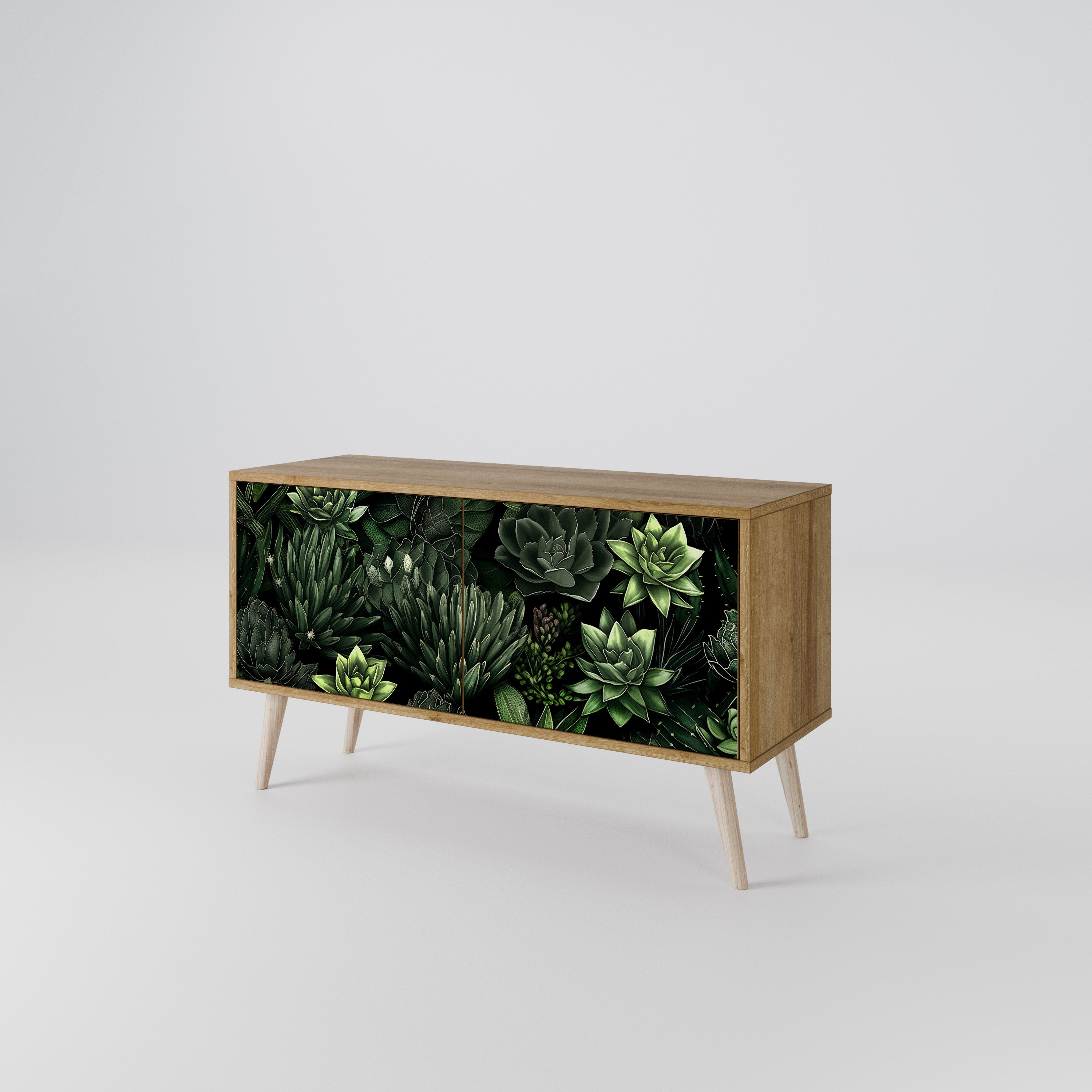 SUCCULENT JUNGLE Mueble de TV Compacto de 2 puertas