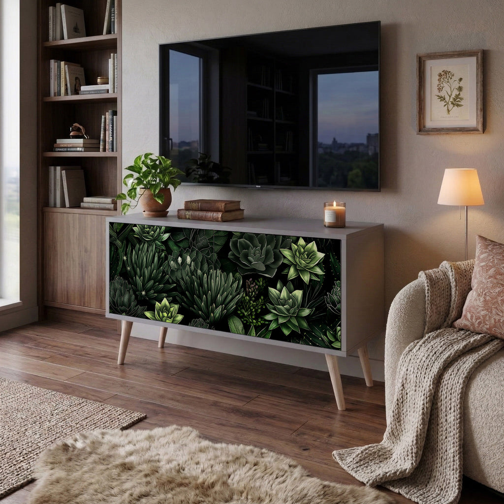 SUCCULENT JUNGLE Mueble de TV Compacto de 2 puertas