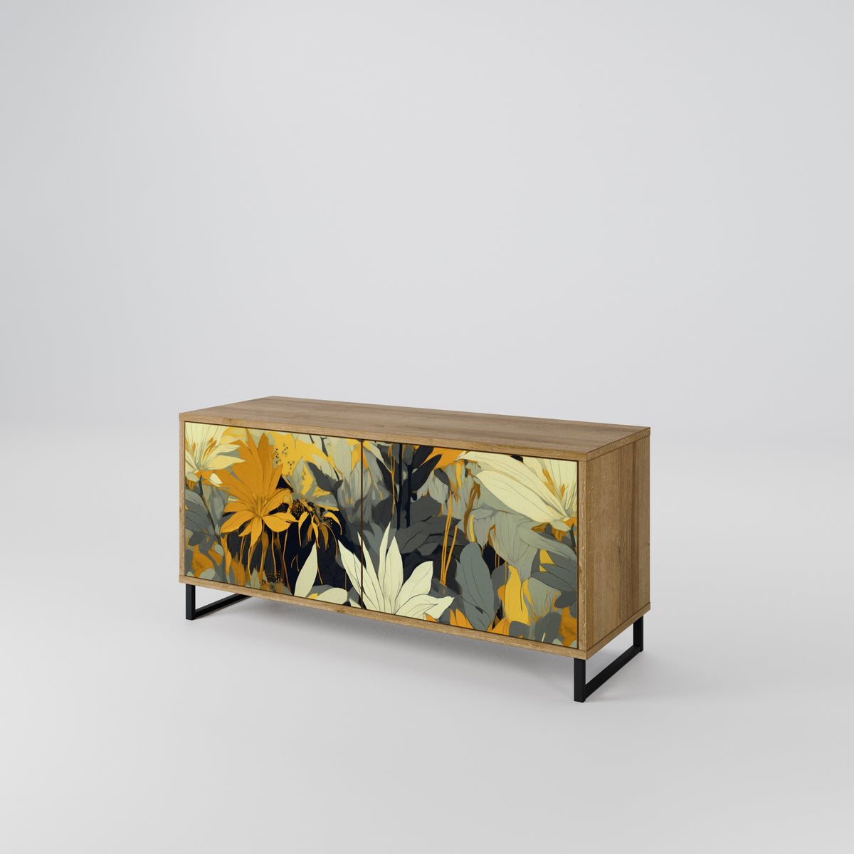SUNKISSED LILY Mueble de TV Compacto de 2 puertas