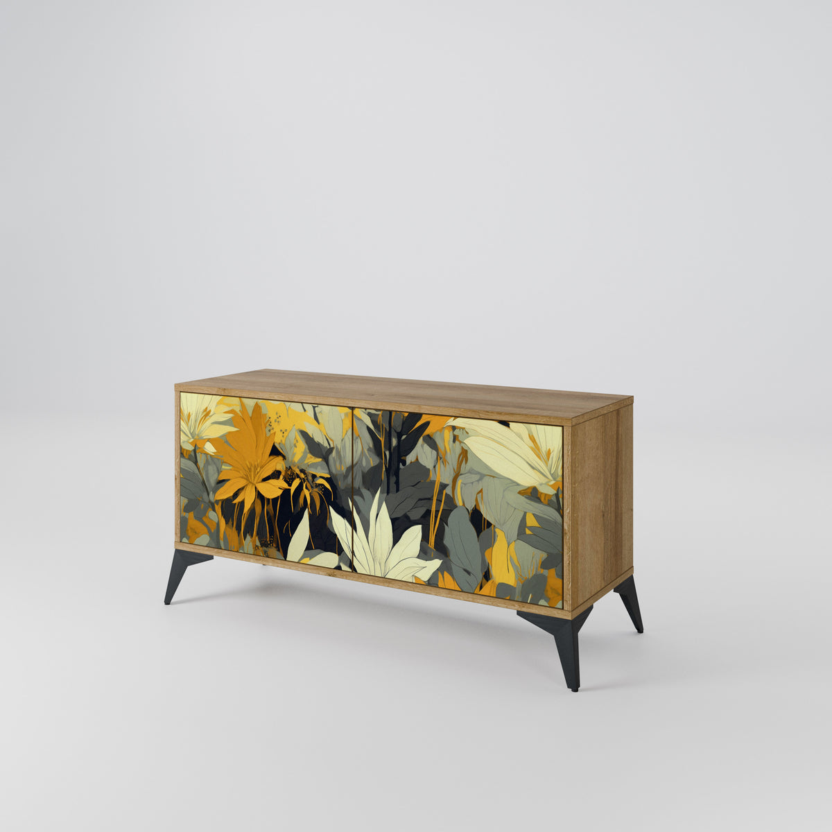 SUNKISSED LILY Mueble de TV Compacto de 2 puertas