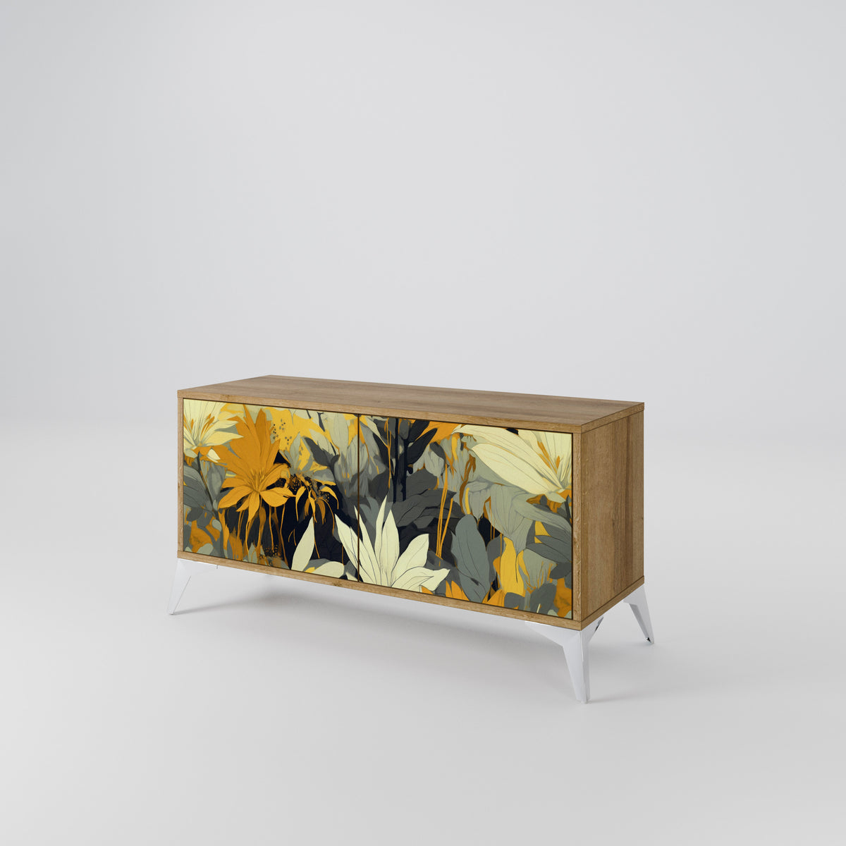 SUNKISSED LILY Mueble de TV Compacto de 2 puertas