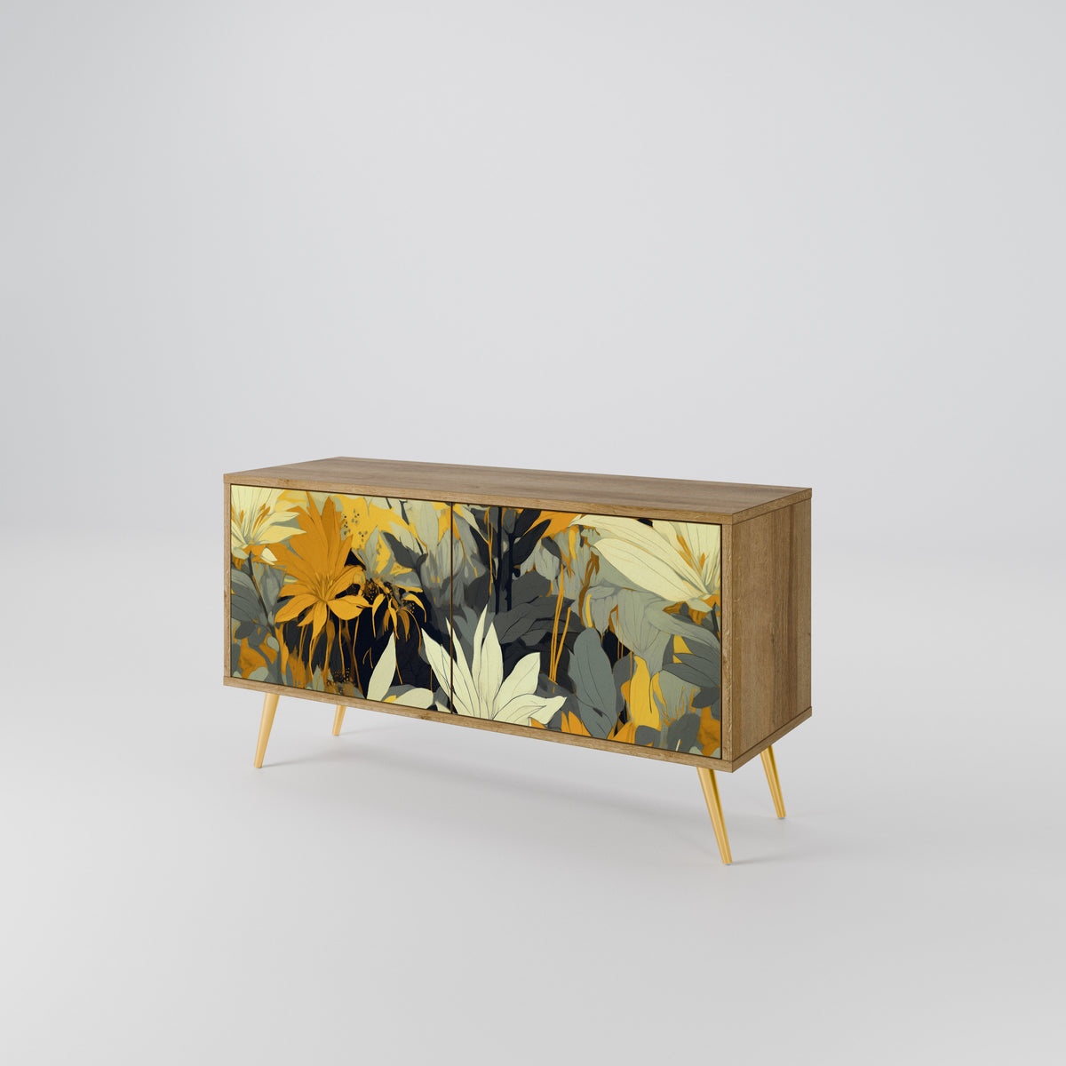 SUNKISSED LILY Mueble de TV Compacto de 2 puertas