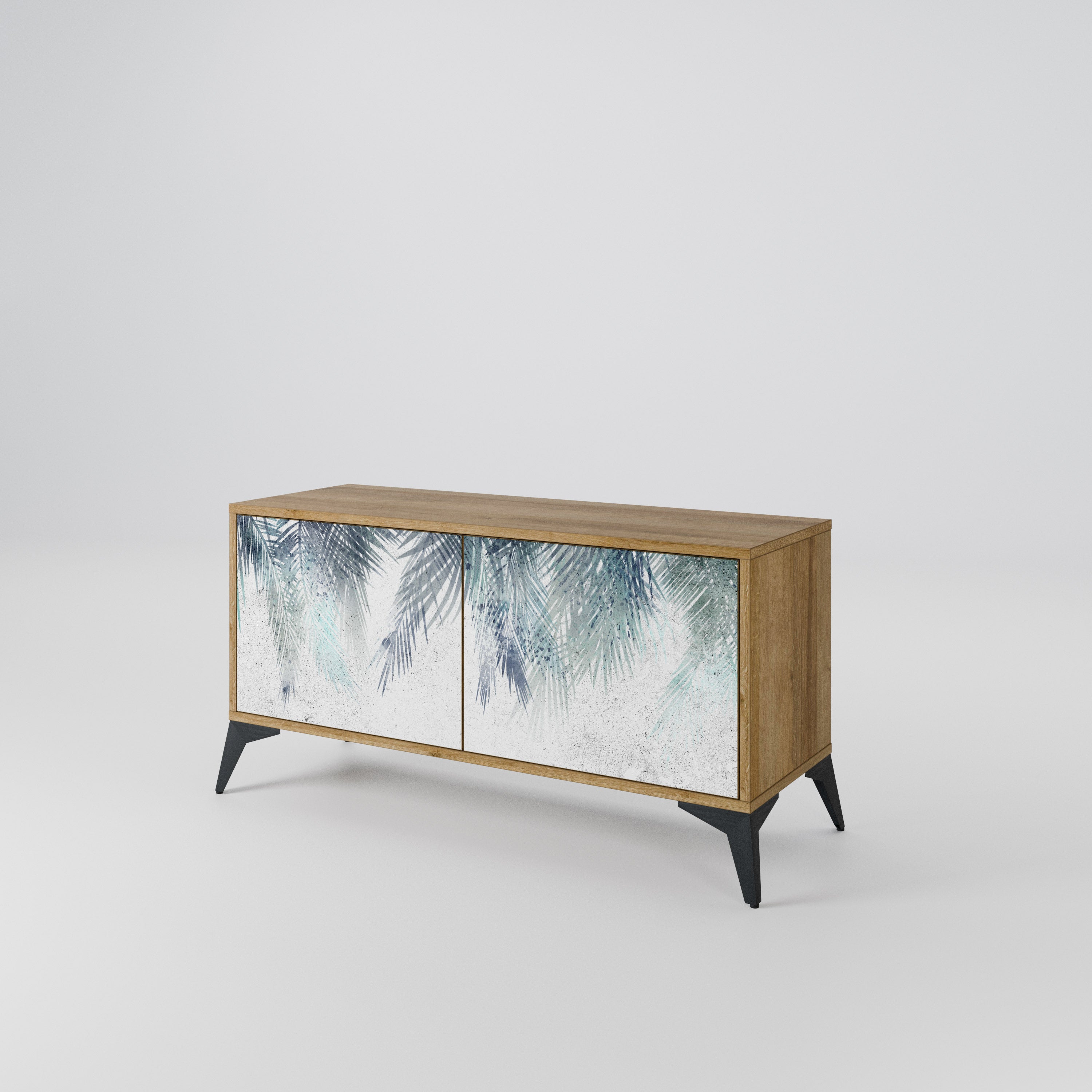 PALM VEIL Mueble de TV Compacto de 2 puertas