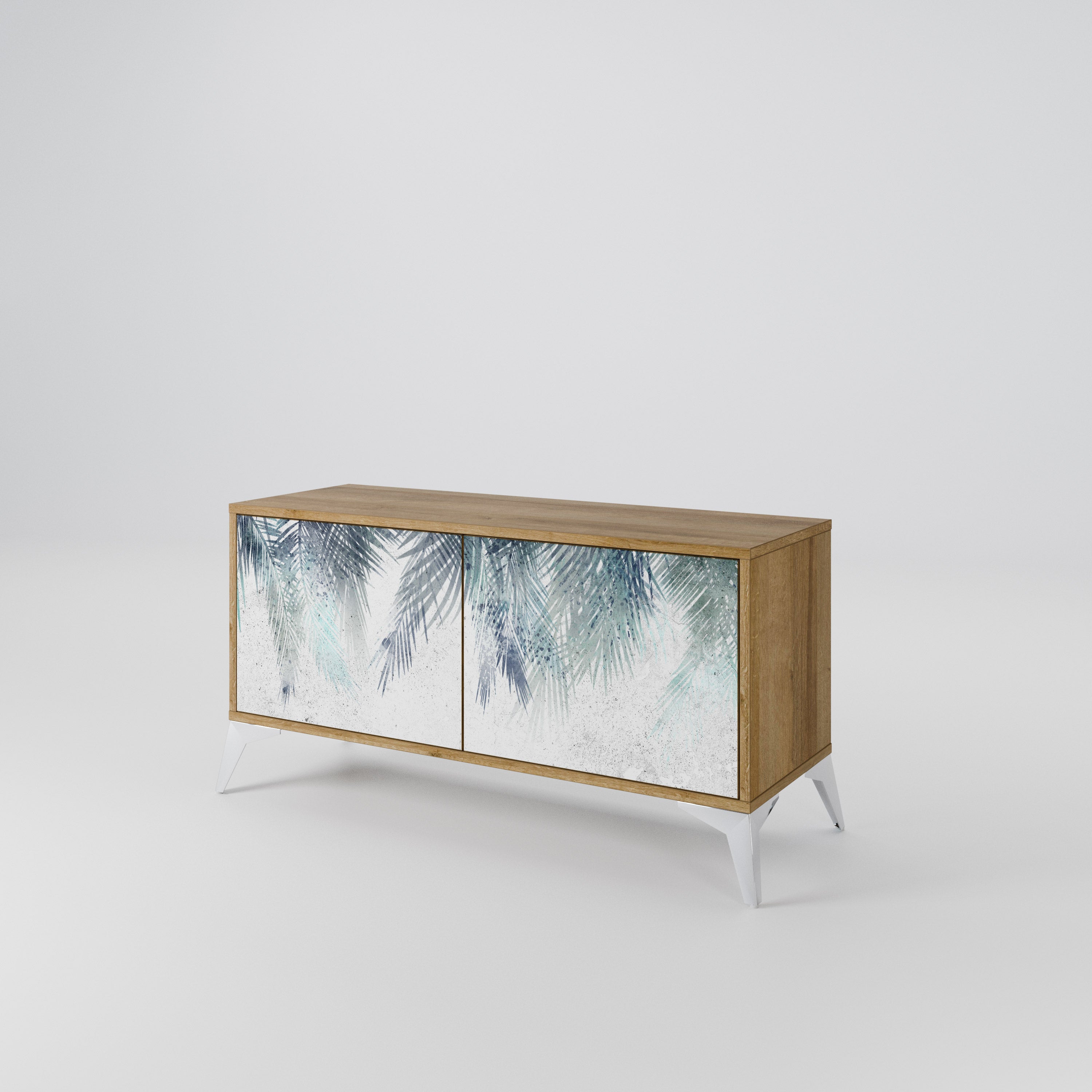 PALM VEIL Mueble de TV Compacto de 2 puertas