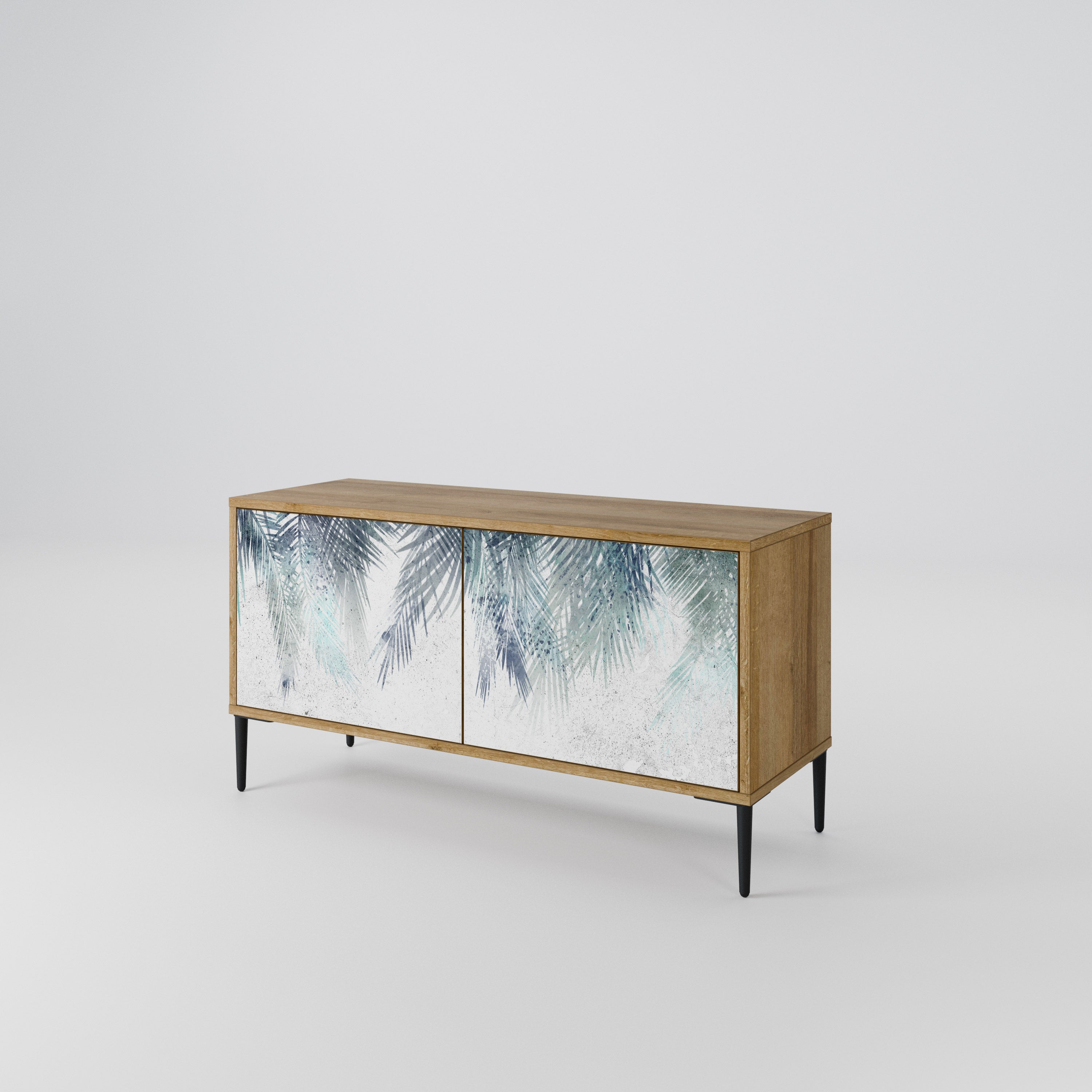 PALM VEIL Mueble de TV Compacto de 2 puertas