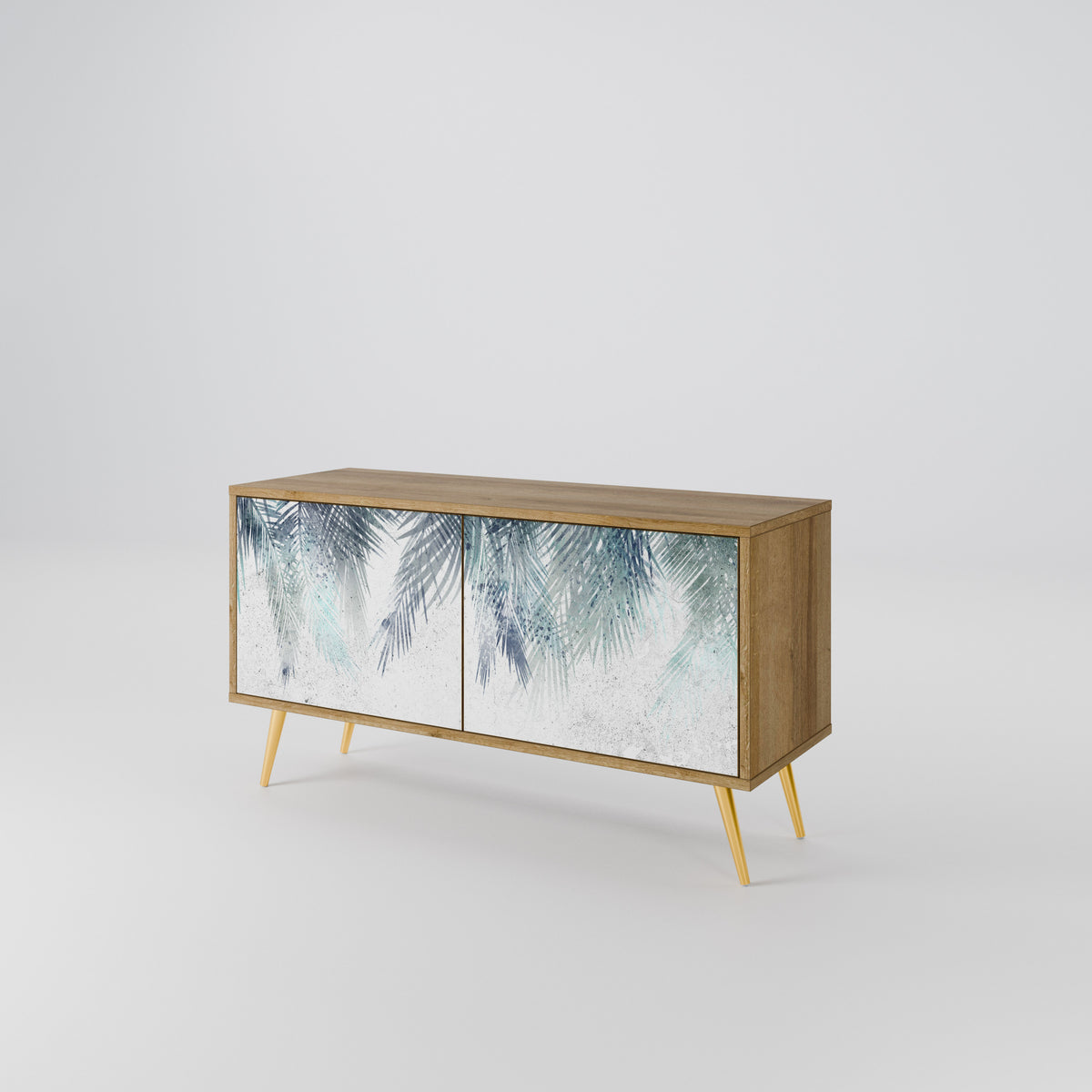 PALM VEIL Mueble de TV Compacto de 2 puertas