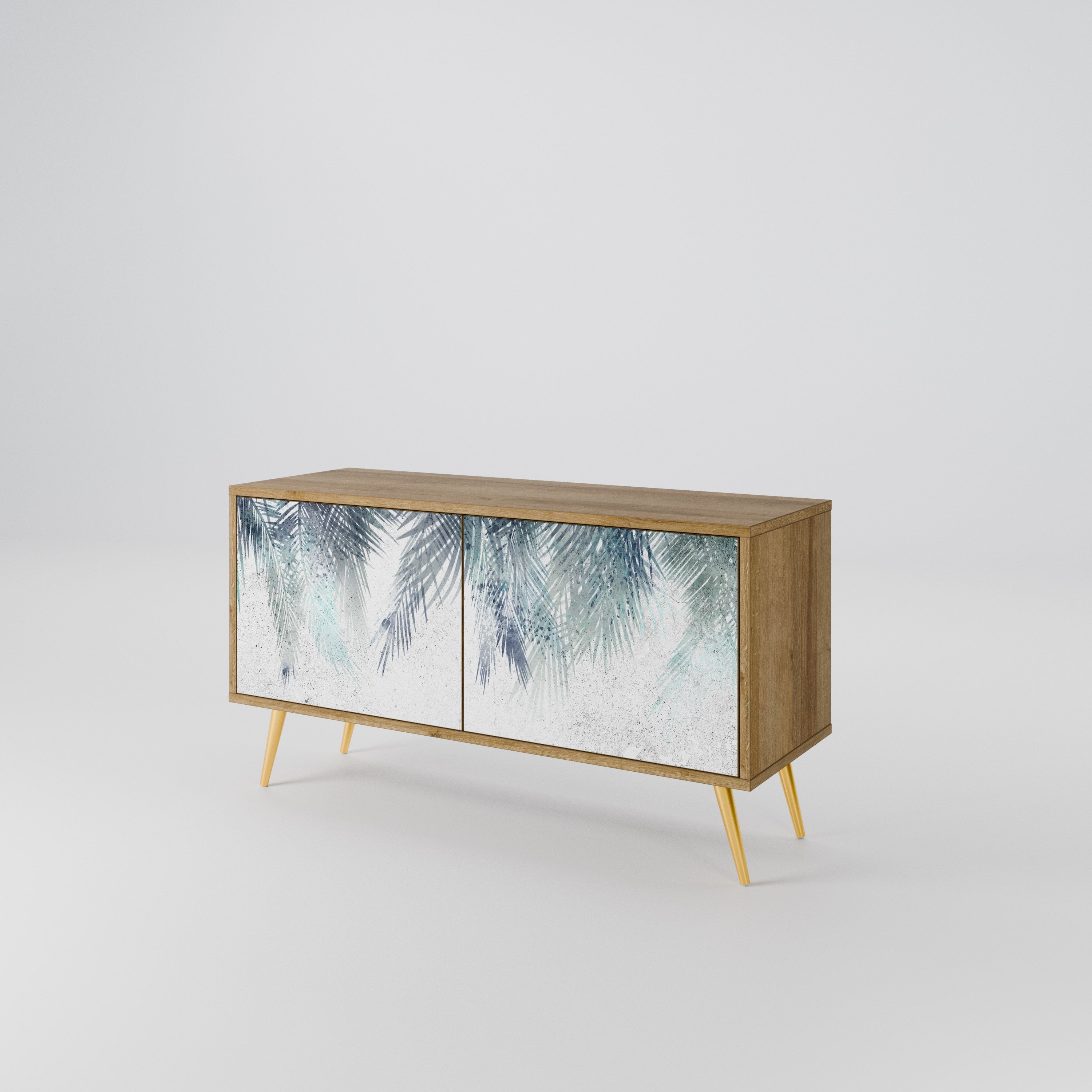 PALM VEIL Mueble de TV Compacto de 2 puertas