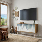 PALM VEIL Mueble de TV Compacto de 2 puertas