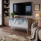 PALM VEIL Mueble de TV Compacto de 2 puertas