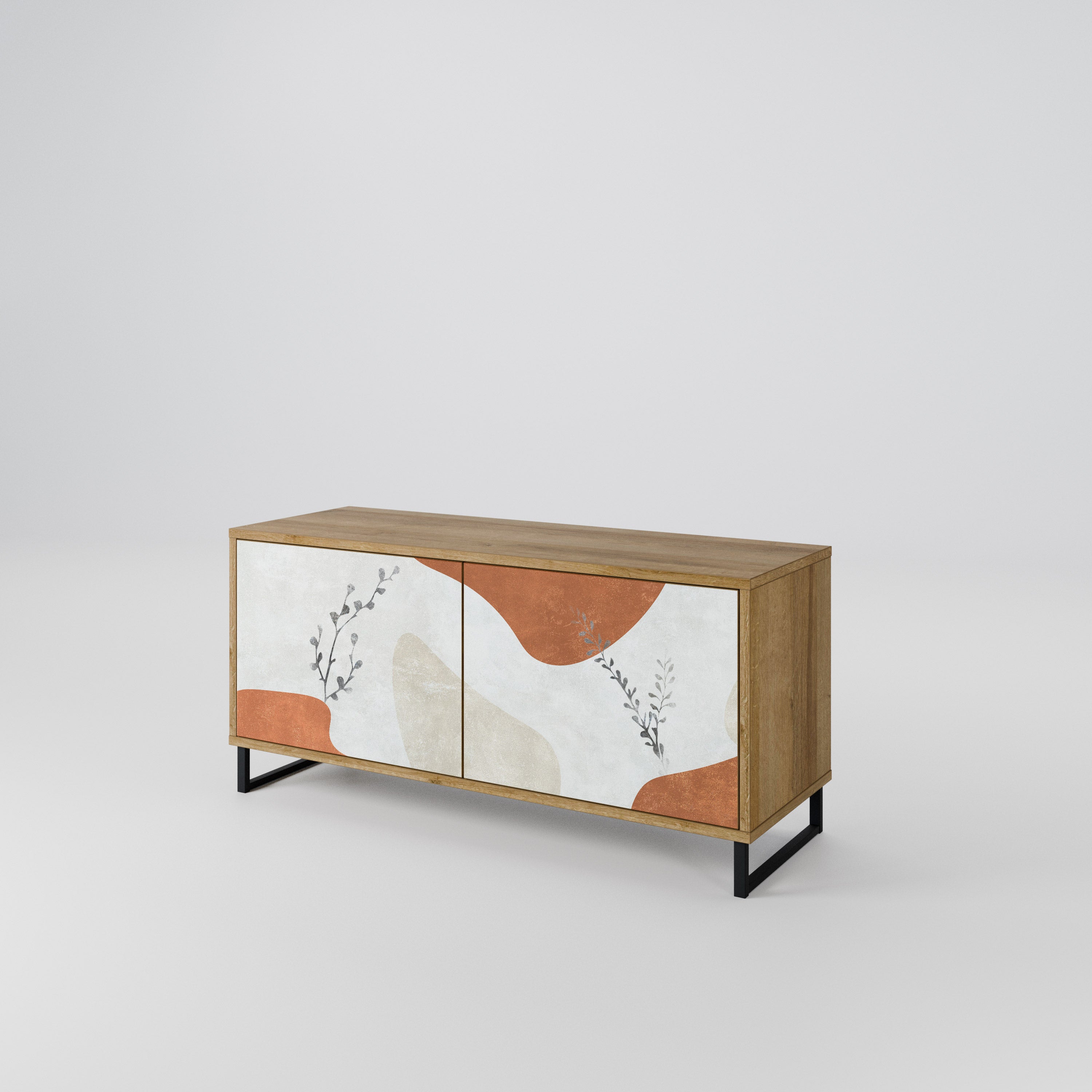TRANQUIL TWIG Mueble de TV Compacto de 2 puertas