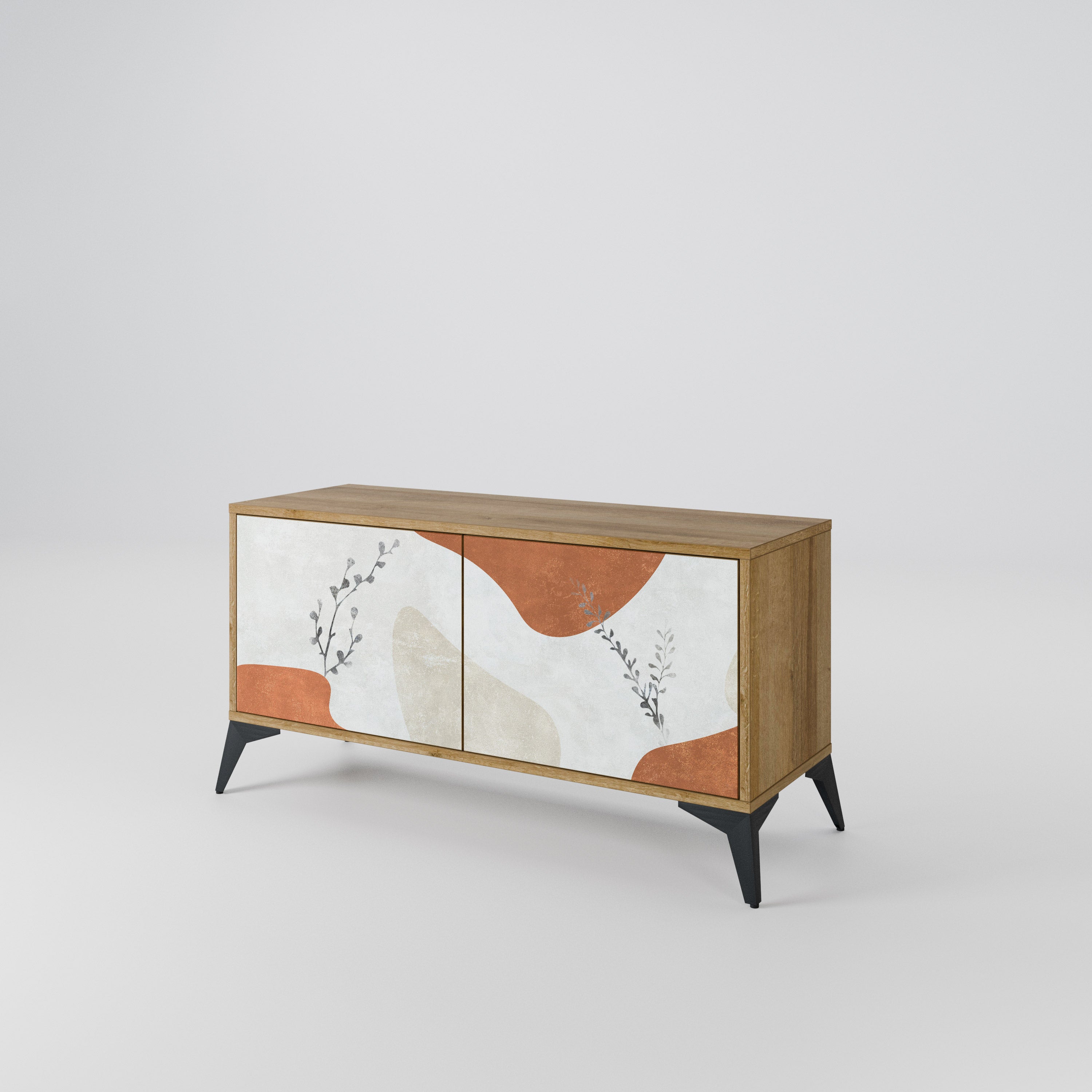 TRANQUIL TWIG Mueble de TV Compacto de 2 puertas