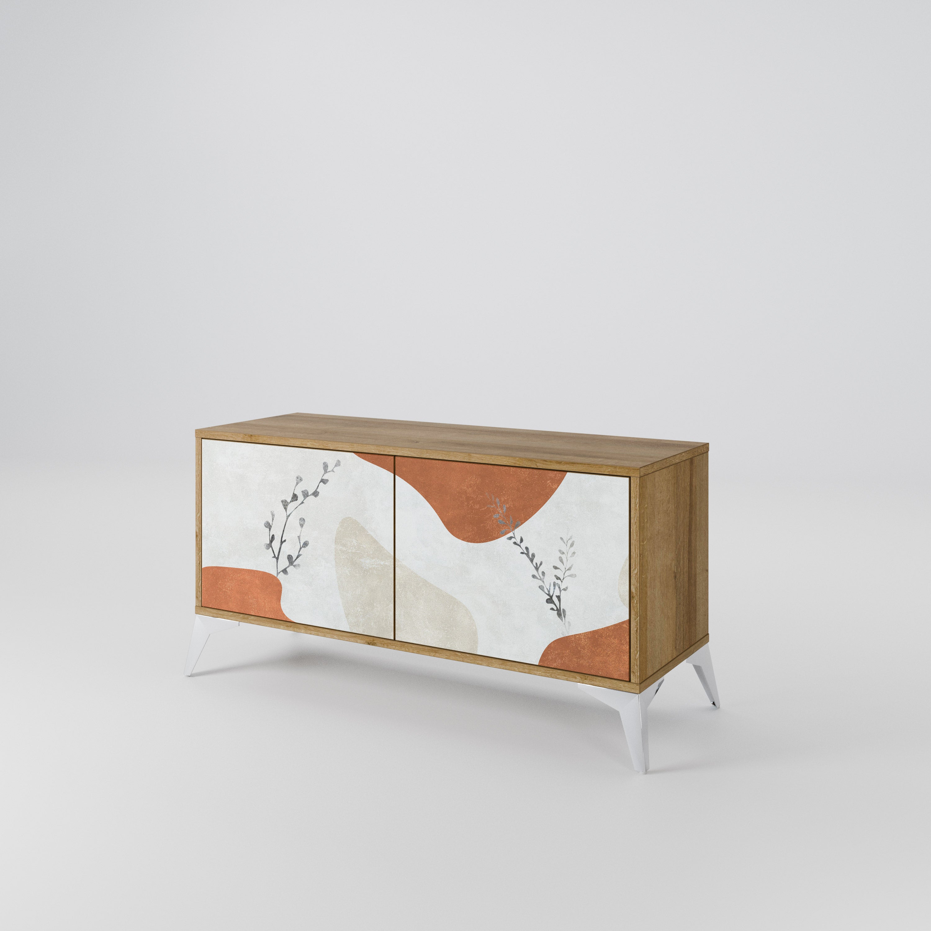 TRANQUIL TWIG Mueble de TV Compacto de 2 puertas