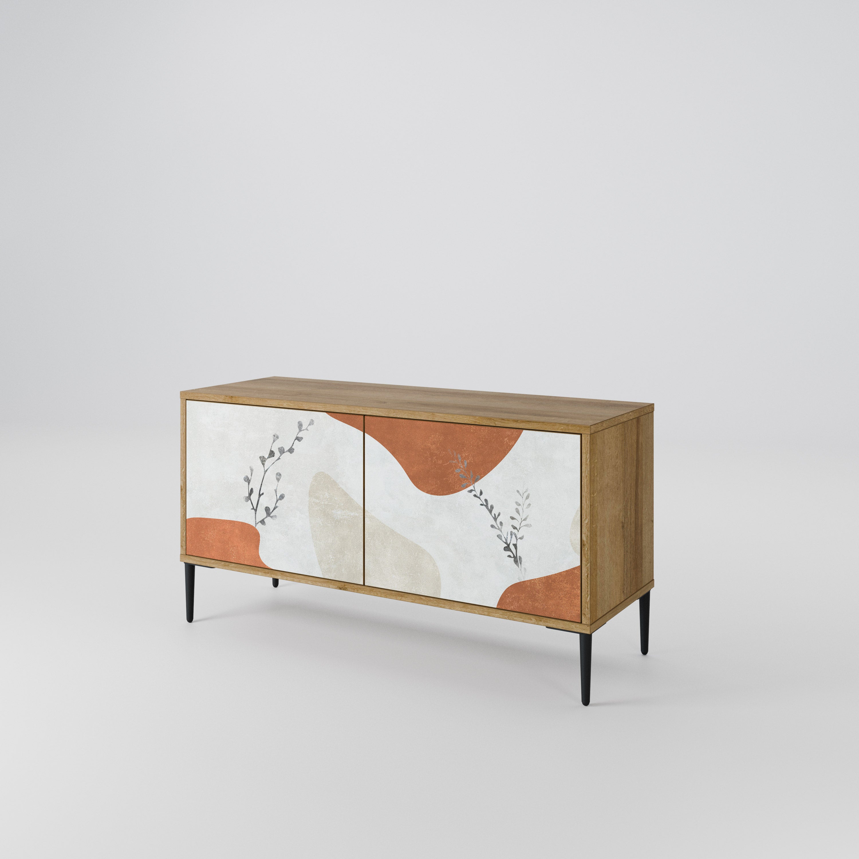 TRANQUIL TWIG Mueble de TV Compacto de 2 puertas