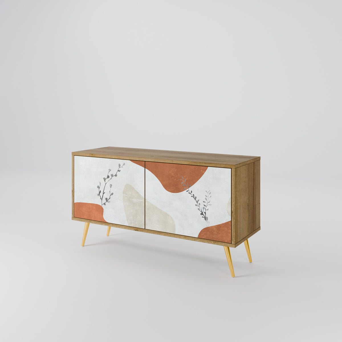 TRANQUIL TWIG Mueble de TV Compacto de 2 puertas
