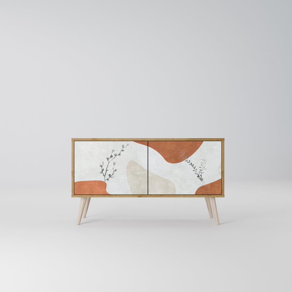 TRANQUIL TWIG Mueble de TV Compacto de 2 puertas