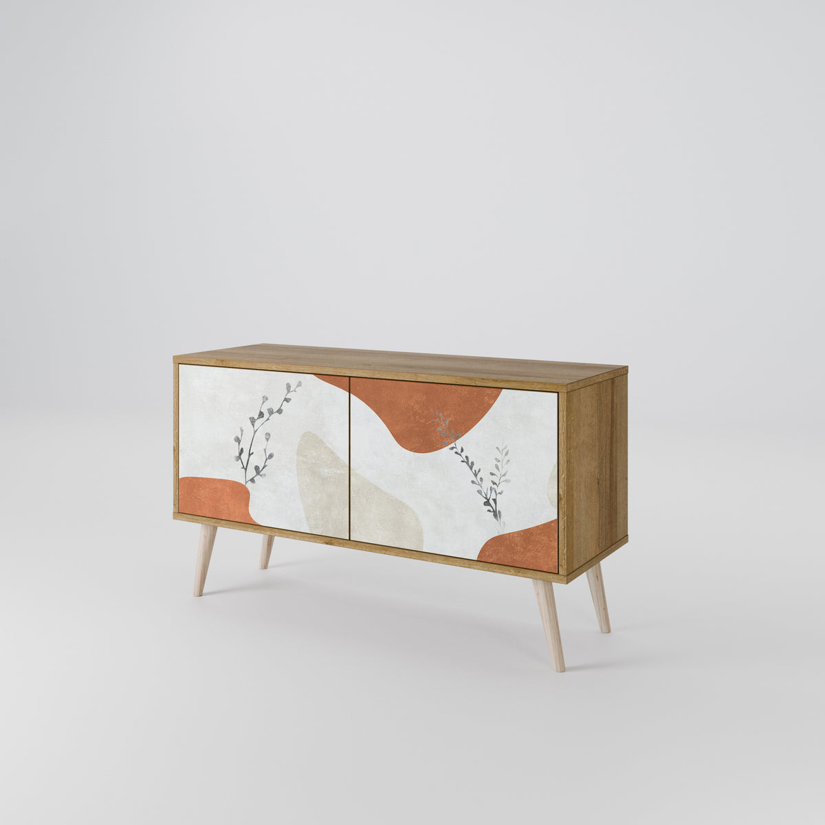 TRANQUIL TWIG Mueble de TV Compacto de 2 puertas