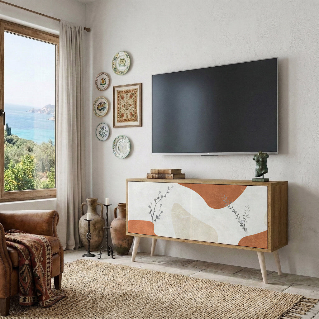 TRANQUIL TWIG Mueble de TV Compacto de 2 puertas