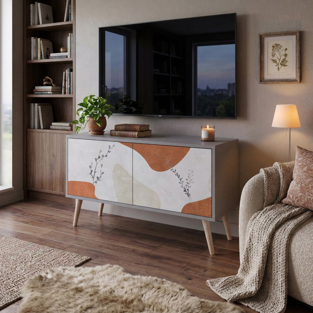 TRANQUIL TWIG Mueble de TV Compacto de 2 puertas