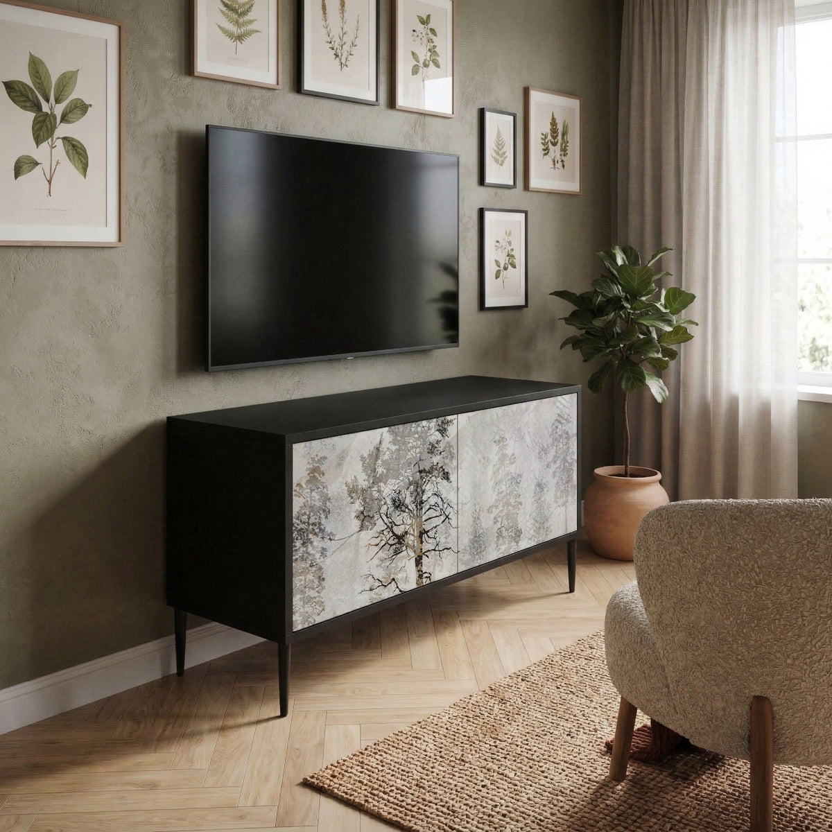 FADE IN THE TREES Mueble de TV Compacto de 2 puertas