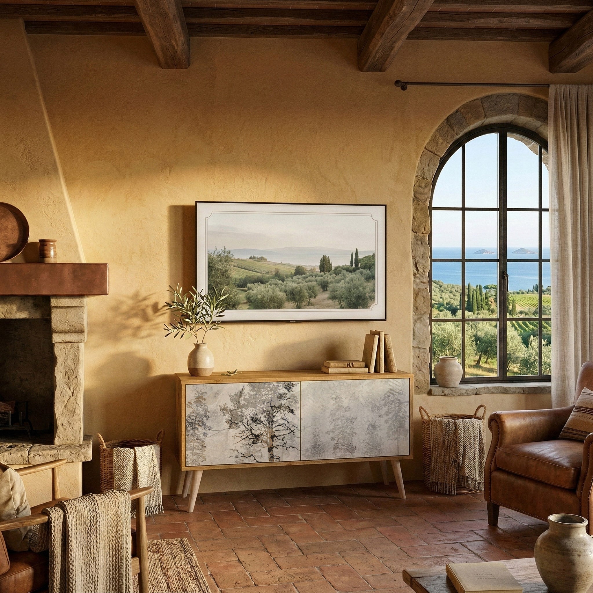 FADE IN THE TREES Mueble de TV Compacto de 2 puertas