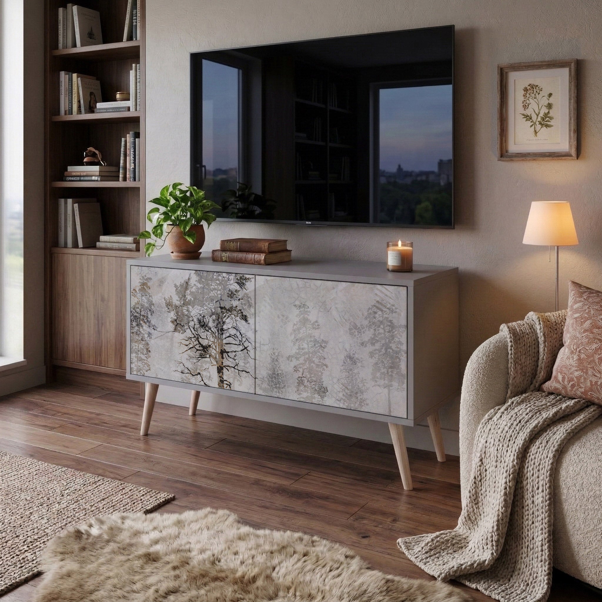 FADE IN THE TREES Mueble de TV Compacto de 2 puertas