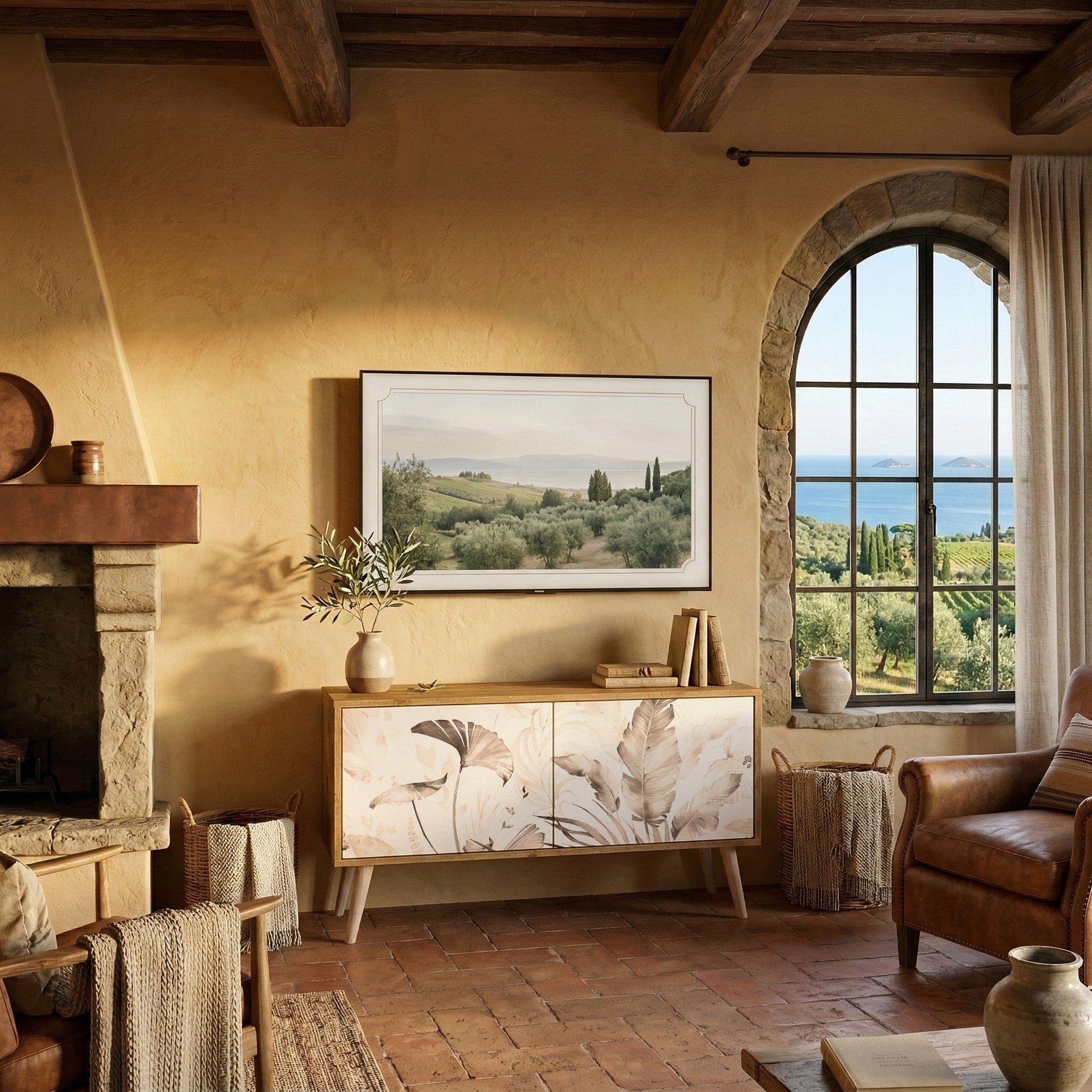 WILD TENDERNESS Mueble de TV Compacto de 2 puertas