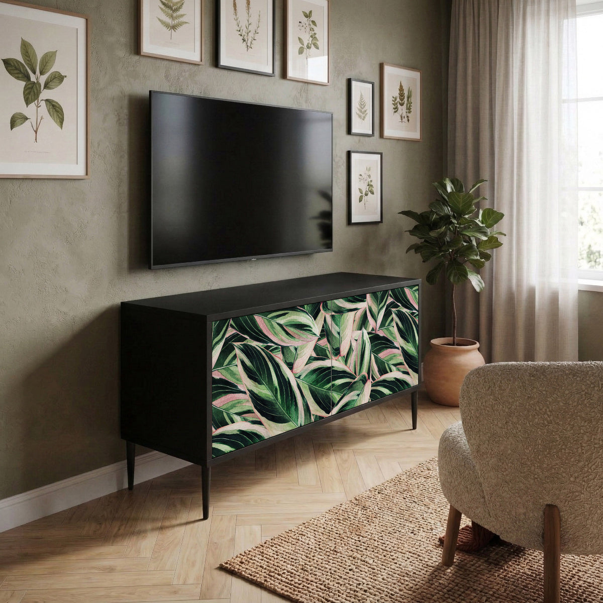 EERIE STROMANTHE Mueble de TV Compacto de 2 puertas