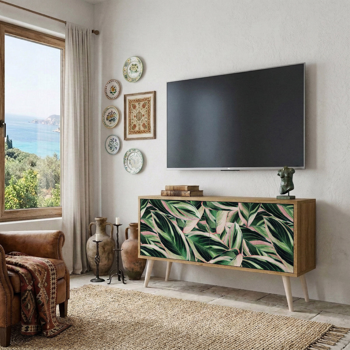 EERIE STROMANTHE Mueble de TV Compacto de 2 puertas