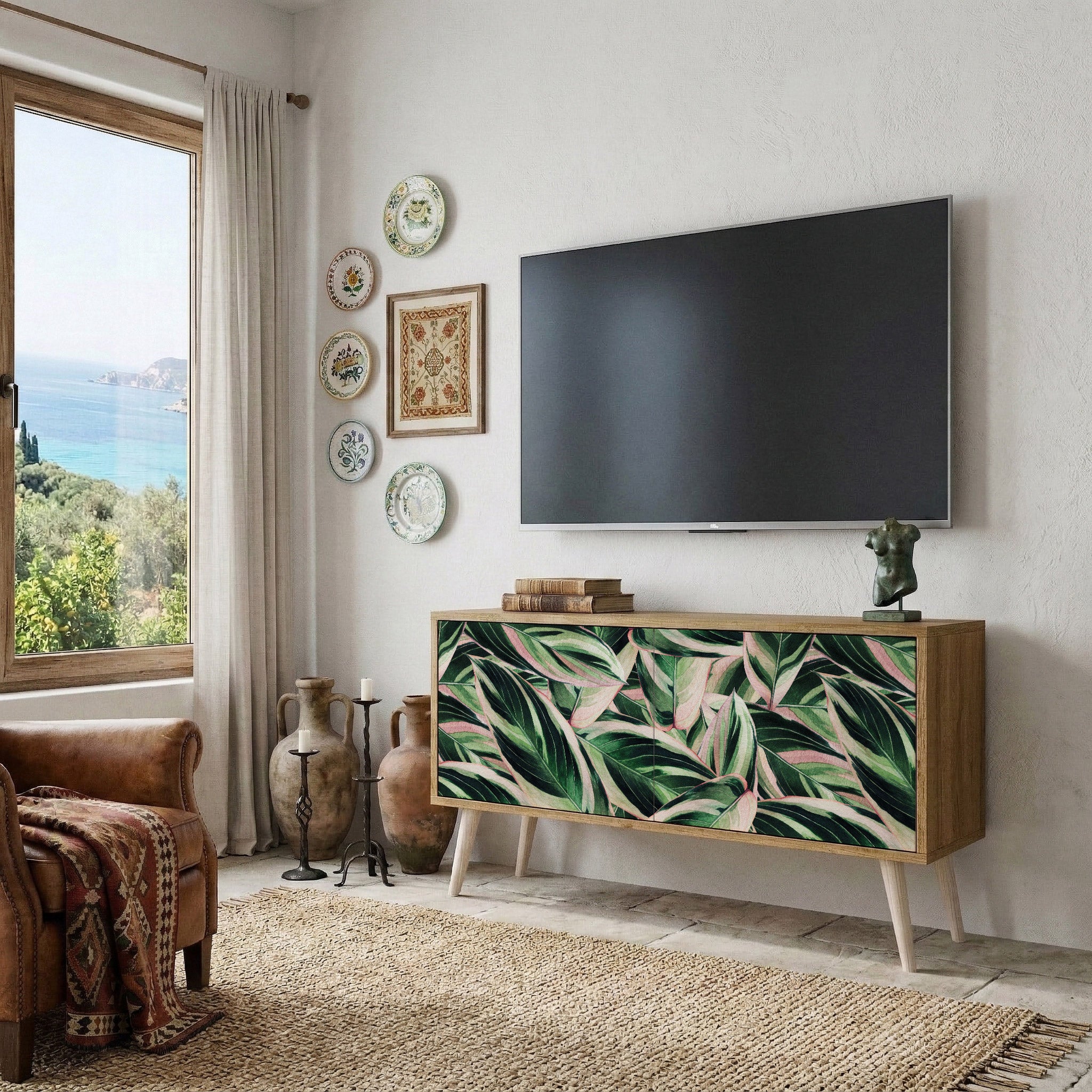 EERIE STROMANTHE Mueble de TV Compacto de 2 puertas