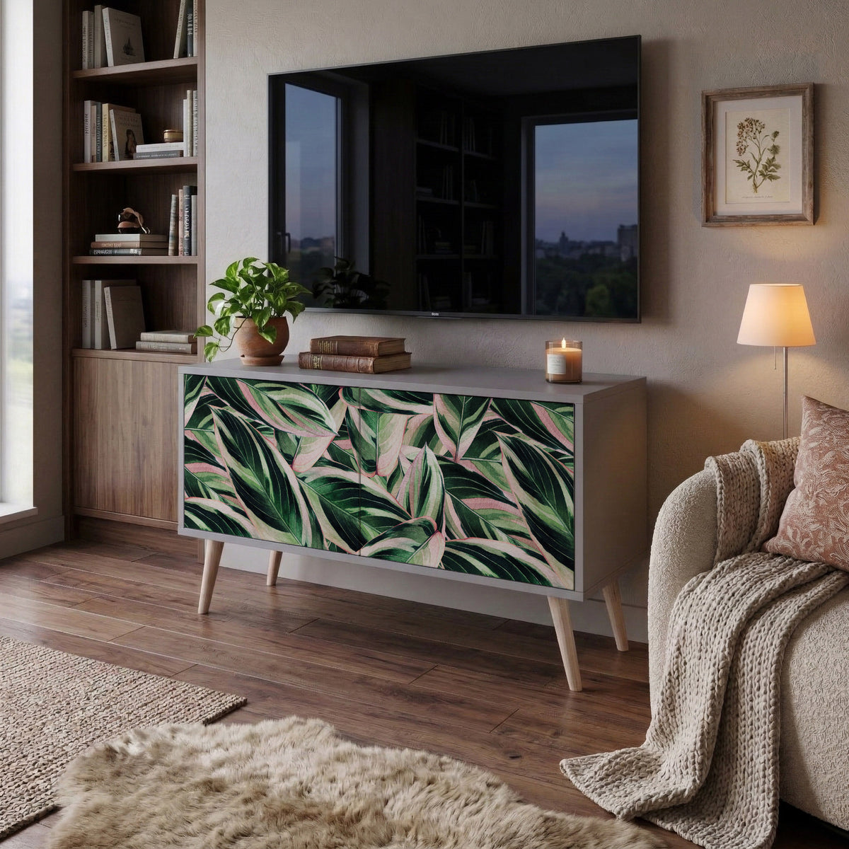EERIE STROMANTHE Mueble de TV Compacto de 2 puertas