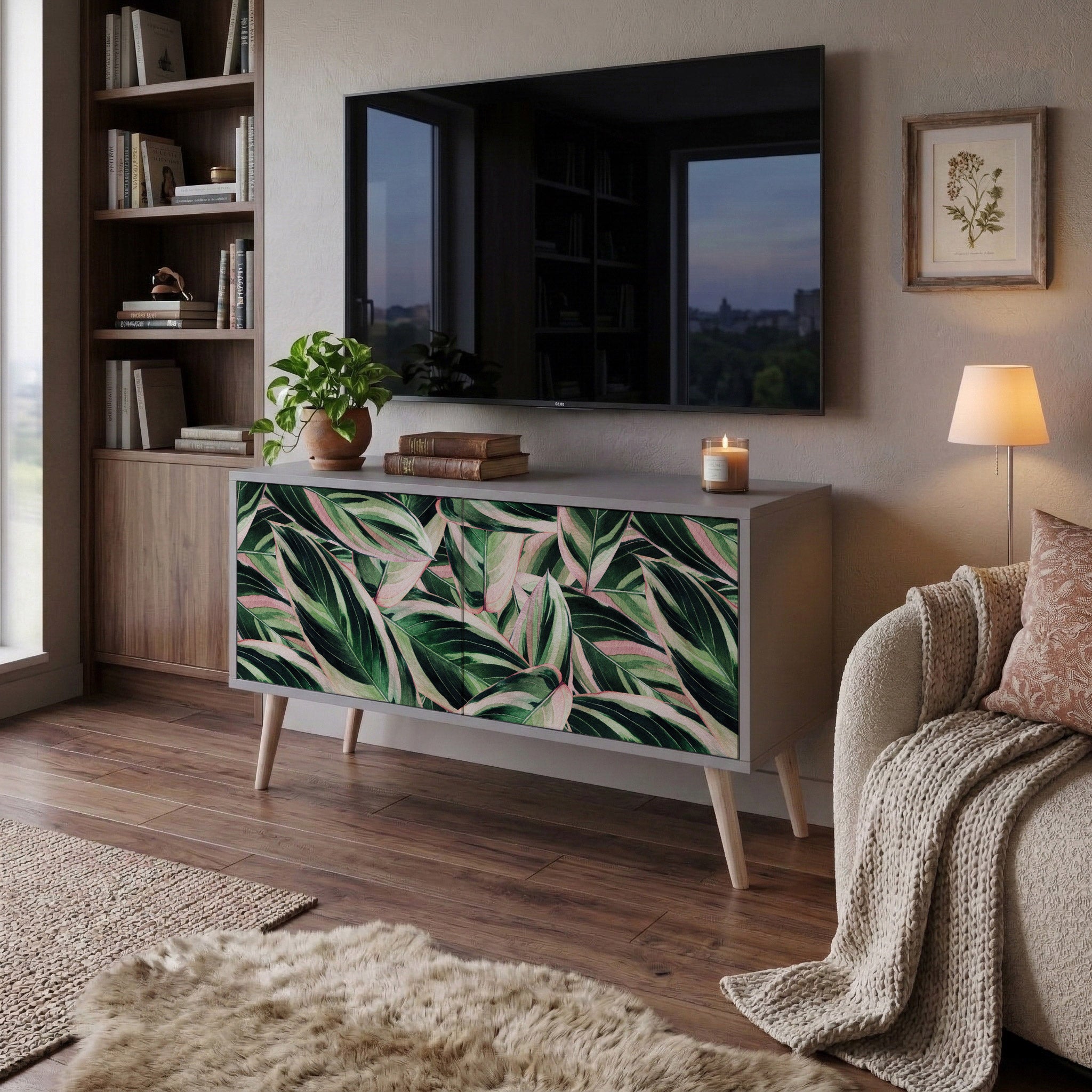 EERIE STROMANTHE Mueble de TV Compacto de 2 puertas