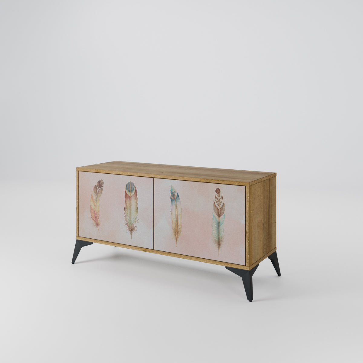 THE DELIQUESCE Mueble de TV Compacto de 2 puertas