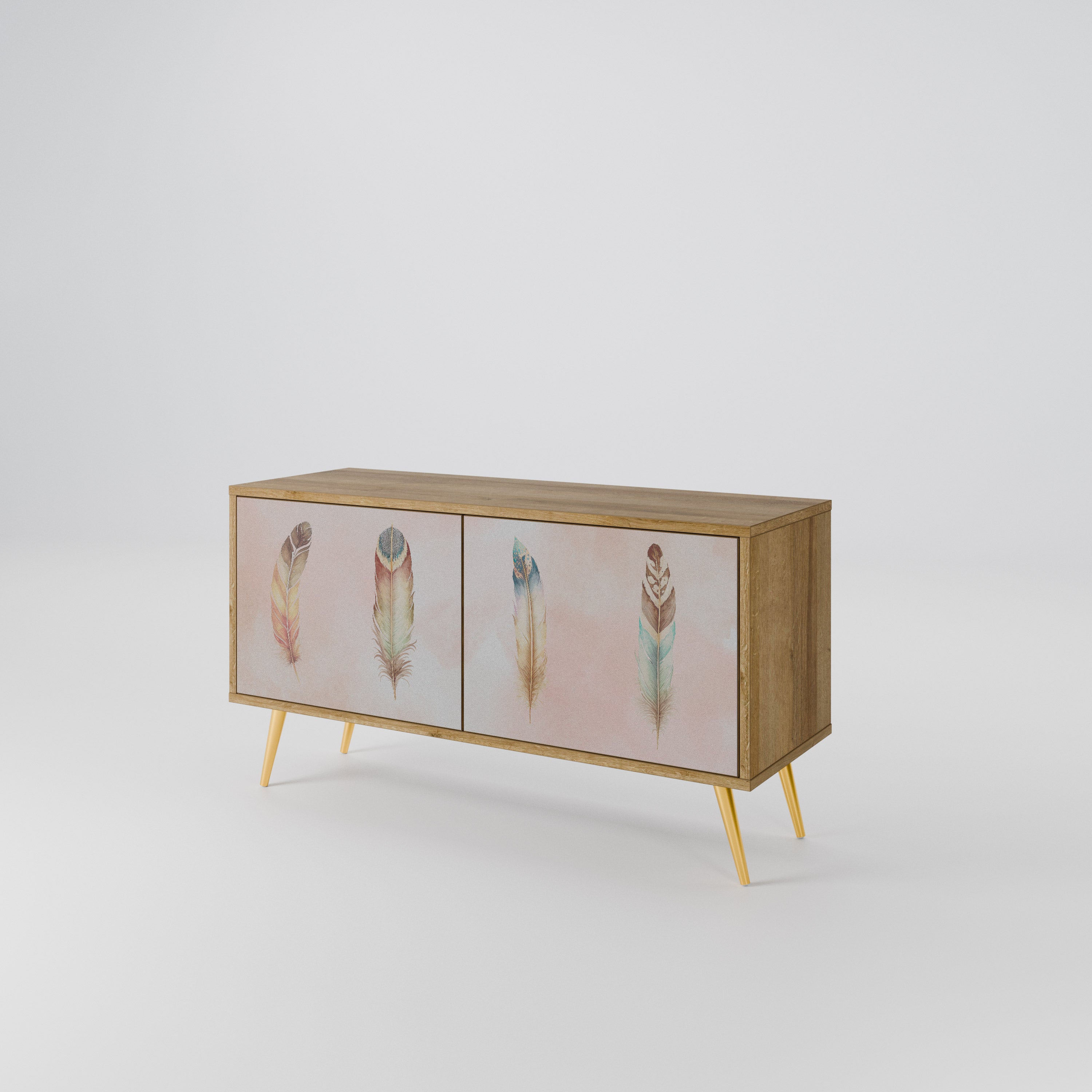 THE DELIQUESCE Mueble de TV Compacto de 2 puertas