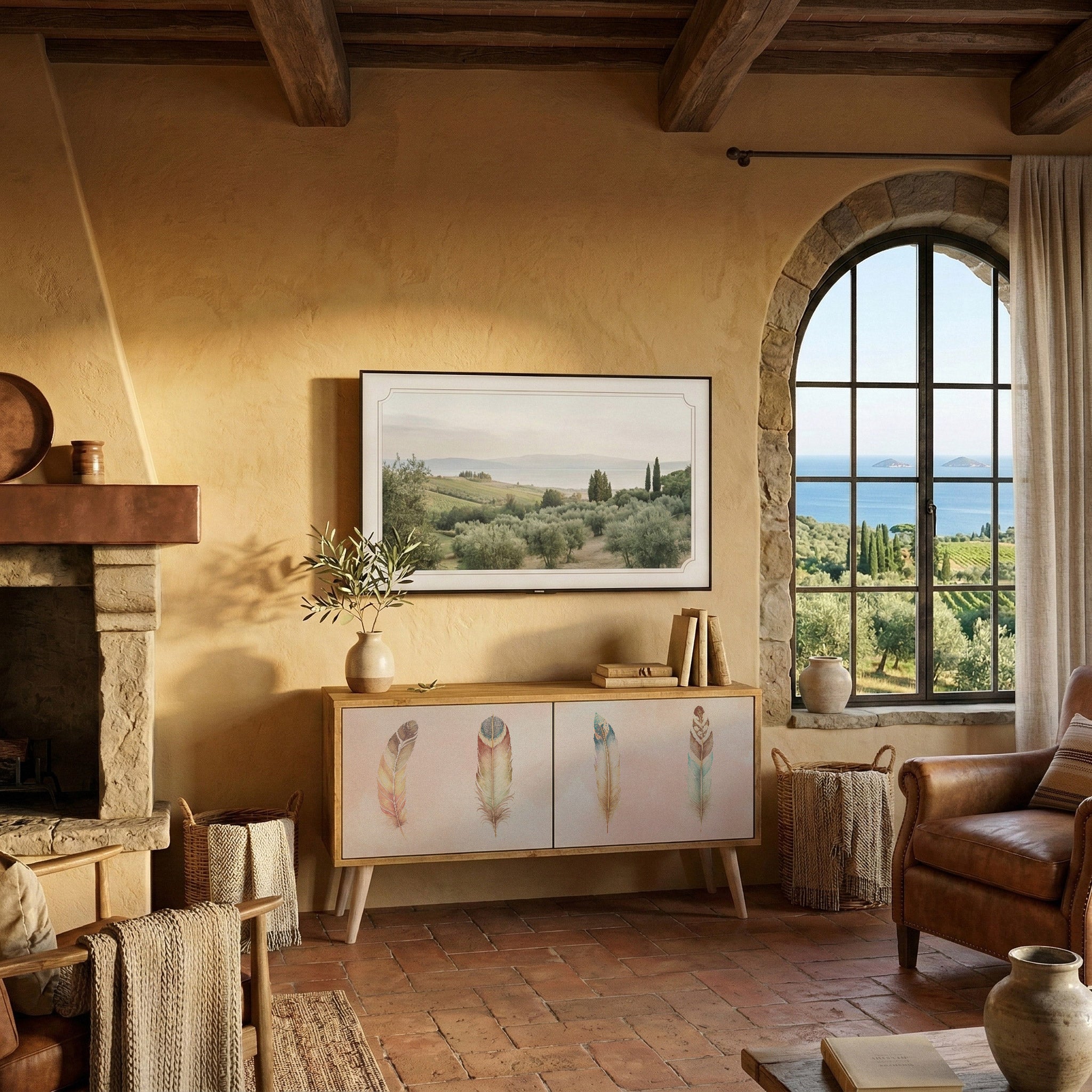 THE DELIQUESCE Mueble de TV Compacto de 2 puertas