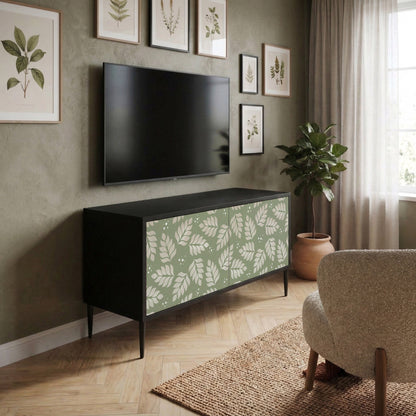 LEAVES ON GREEN Mueble de TV Compacto de 2 puertas