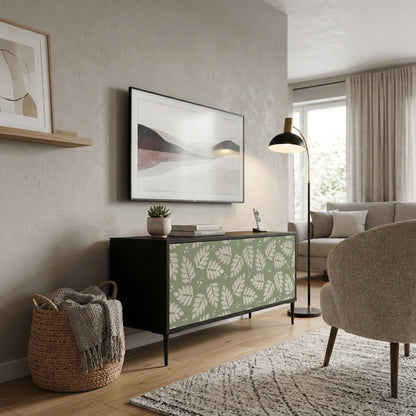 LEAVES ON GREEN Mueble de TV Compacto de 2 puertas
