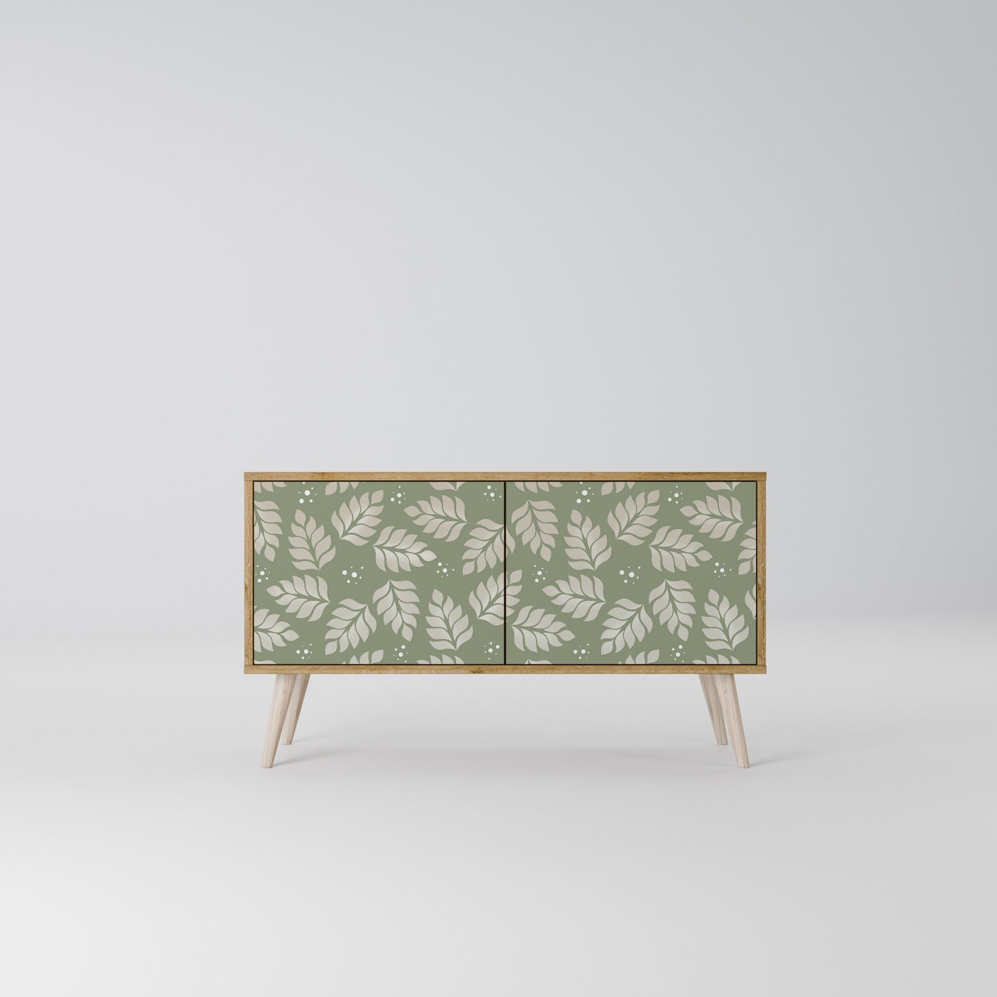 LEAVES ON GREEN Mueble de TV Compacto de 2 puertas