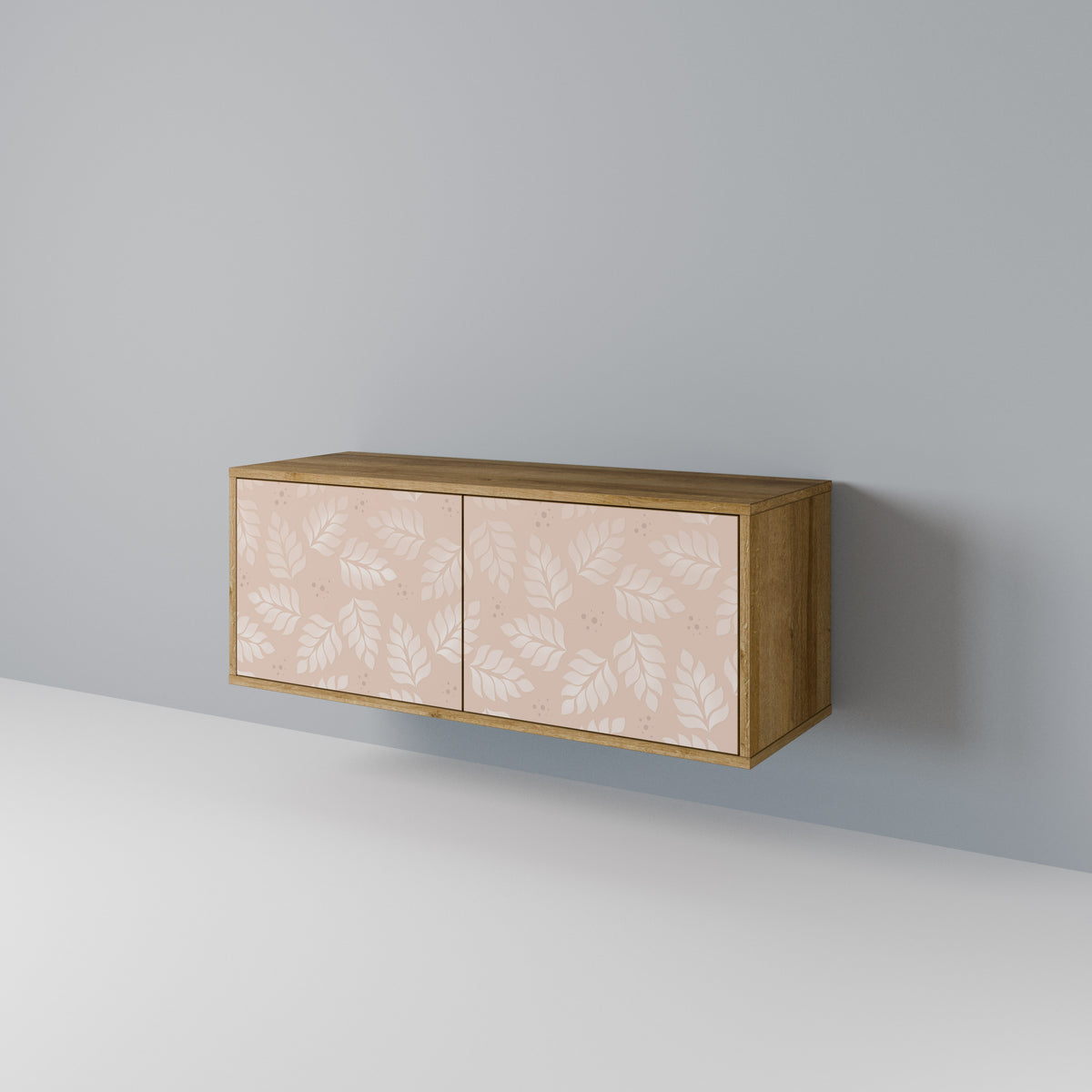 LEAVES ON BEIGE Mueble de TV Compacto de 2 puertas