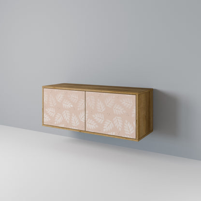 LEAVES ON BEIGE Mueble de TV Compacto de 2 puertas
