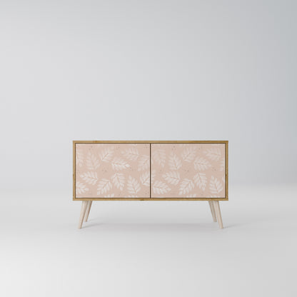 LEAVES ON BEIGE Mueble de TV Compacto de 2 puertas