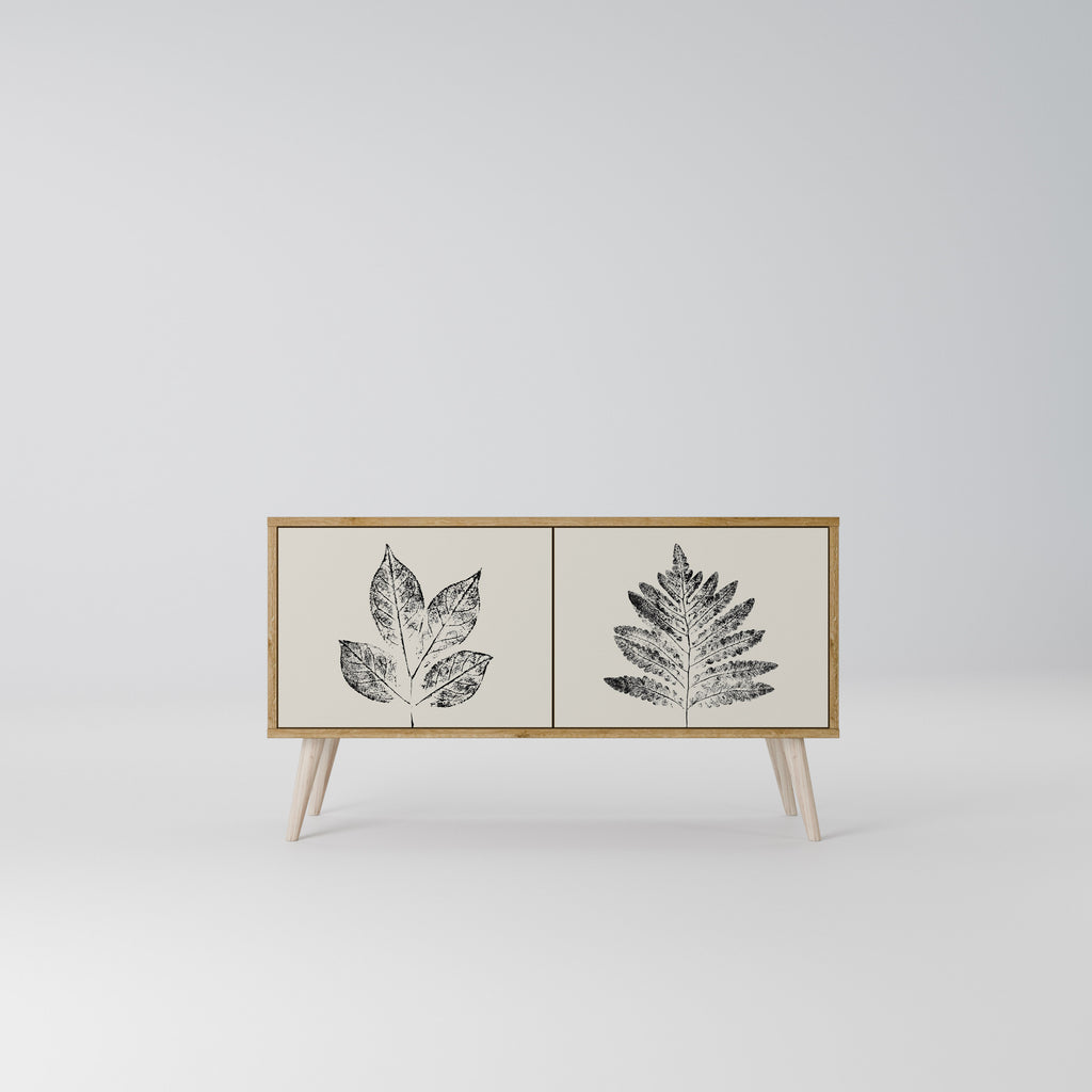 LEAFY STAMPS Compact 2-Door TV Cabinet