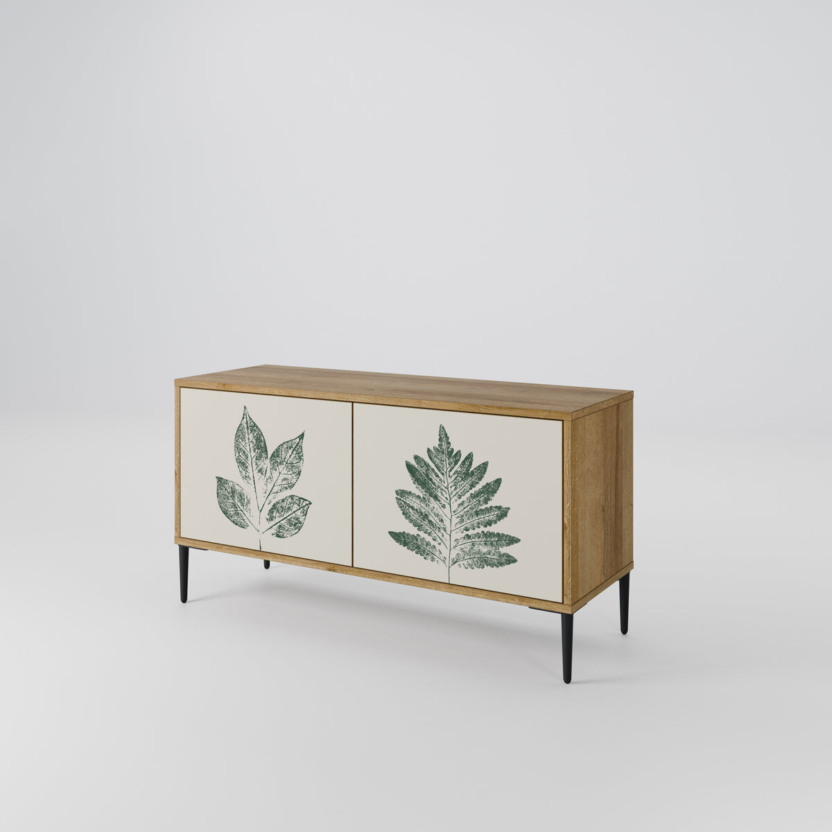 GREEN LEAFY STAMPS Mueble de TV Compacto de 2 puertas