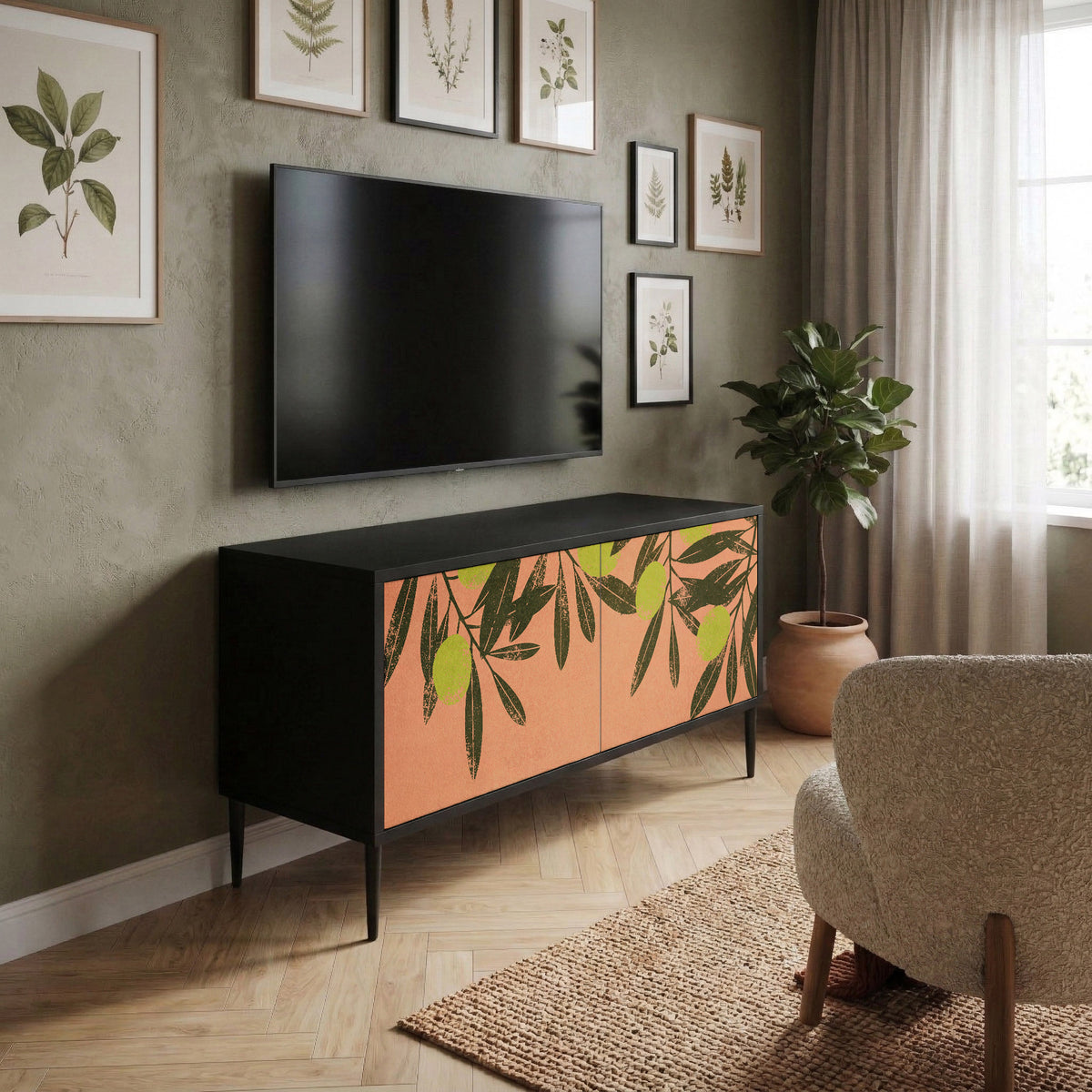 JUICY OLIVES Mueble de TV Compacto de 2 puertas