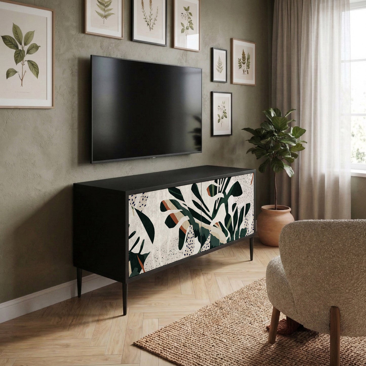 VERDURE FORMATION Mueble de TV Compacto de 2 puertas