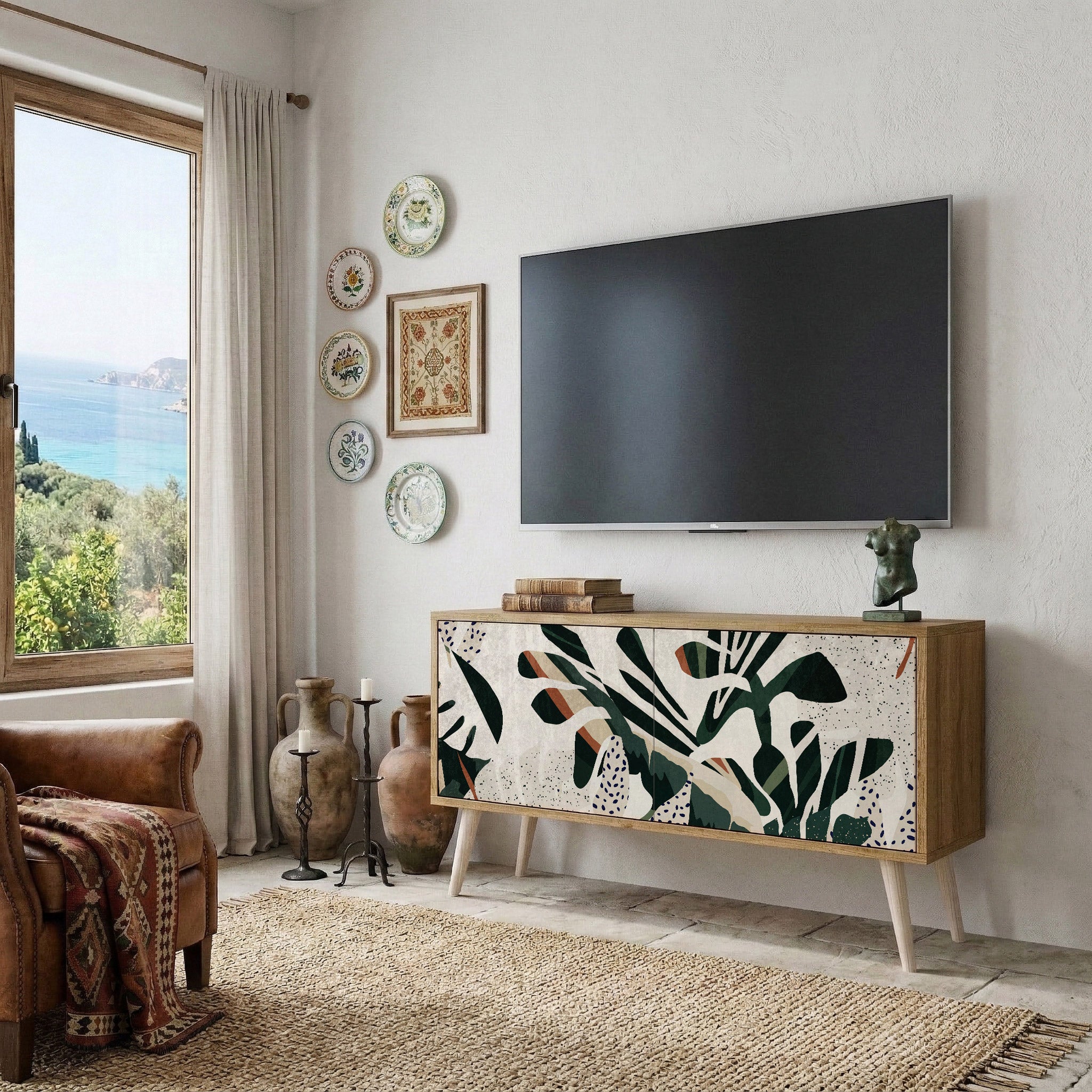 VERDURE FORMATION Mueble de TV Compacto de 2 puertas