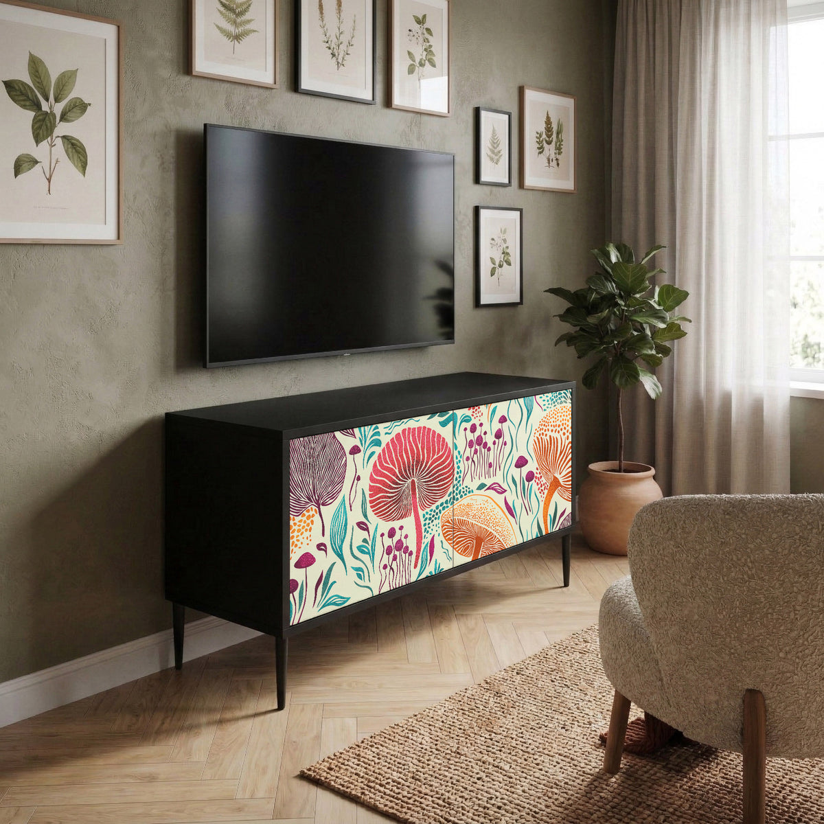 FUNGUS FANTASY Mueble de TV Compacto de 2 puertas