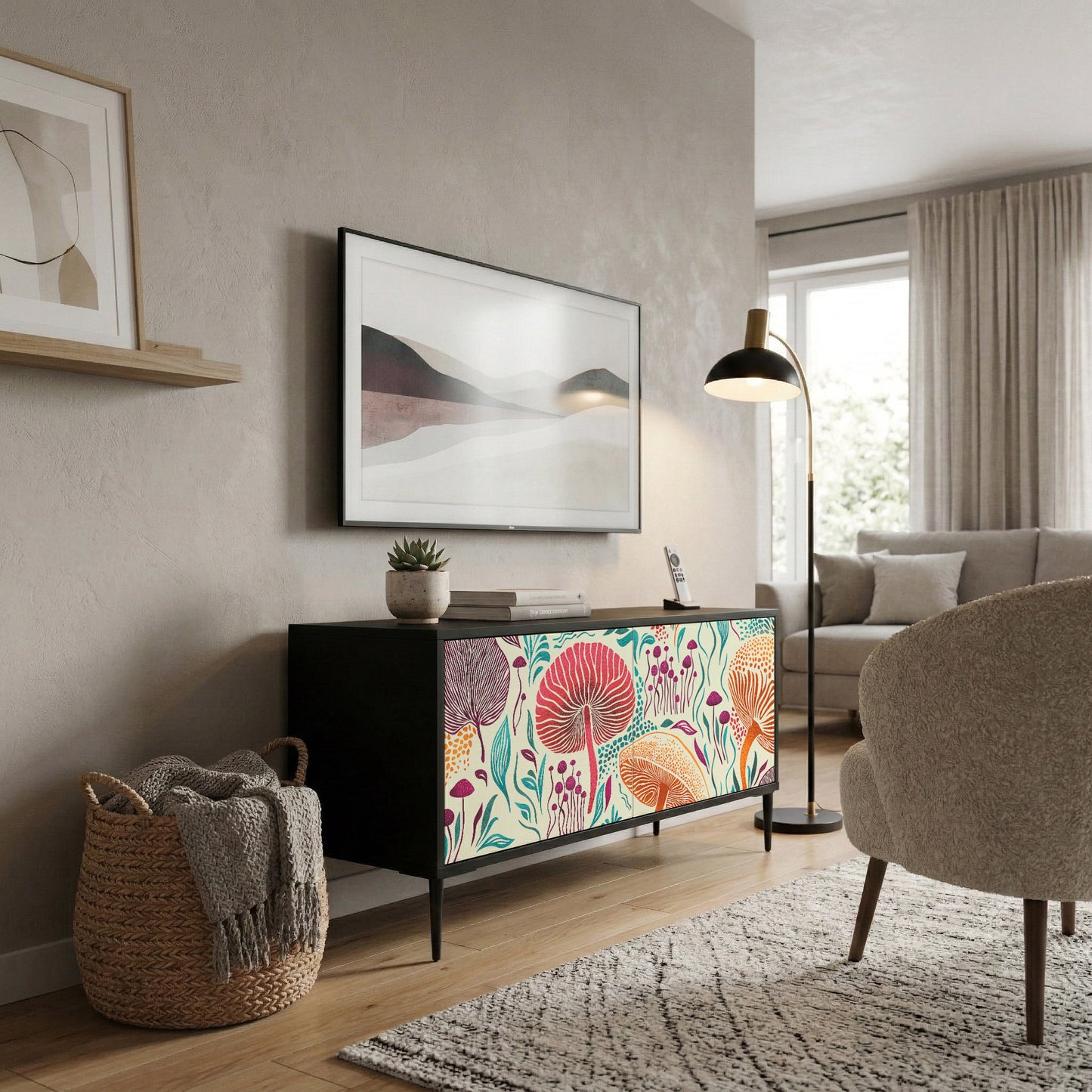 FUNGUS FANTASY Mueble de TV Compacto de 2 puertas
