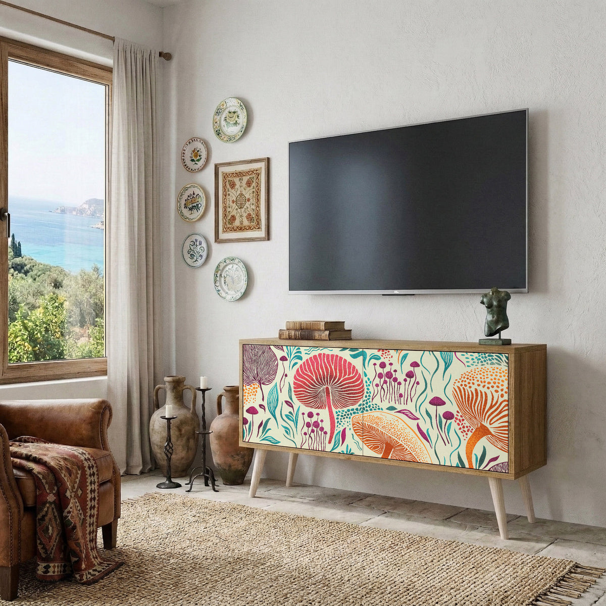 FUNGUS FANTASY Mueble de TV Compacto de 2 puertas