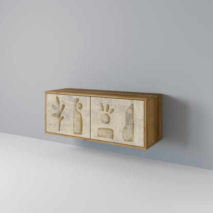 SAND SCULPTURES Mueble de TV Compacto de 2 puertas