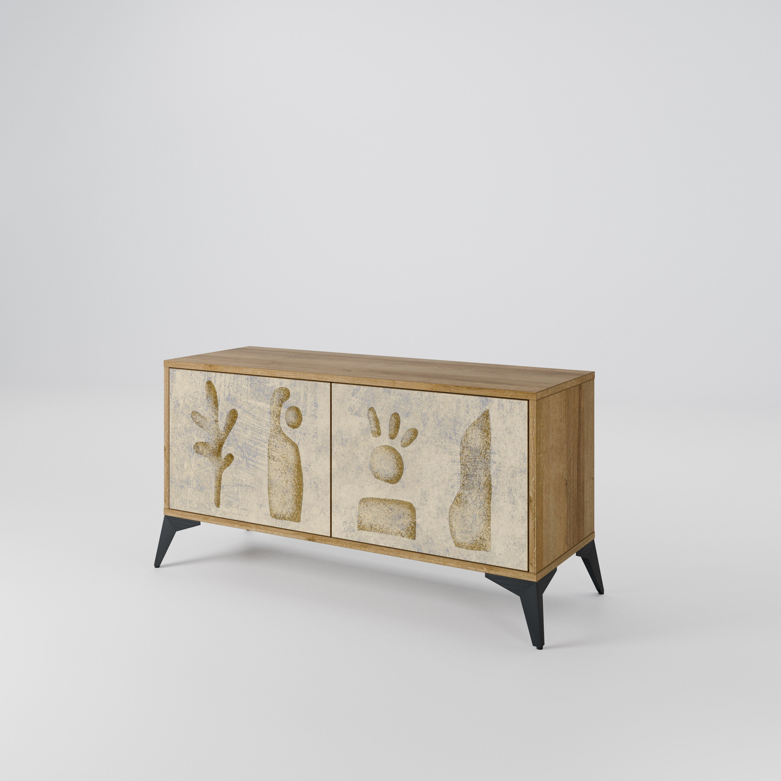 SAND SCULPTURES Compact 2-Door TV Cabinet